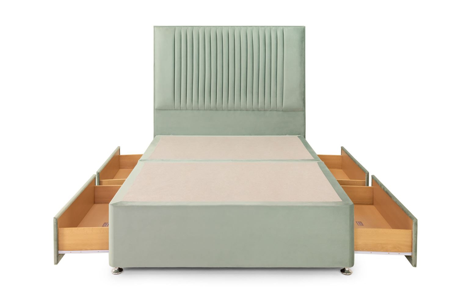 Bea 4 Drawer Bed Double Plush Sage 4 Drawers