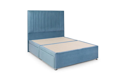 Bea 4 Drawer Bed Double Plush Teal 4 Drawers