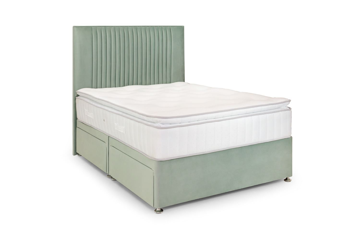 Bea 4 Drawer Bed King Plush Sage 4 Drawers