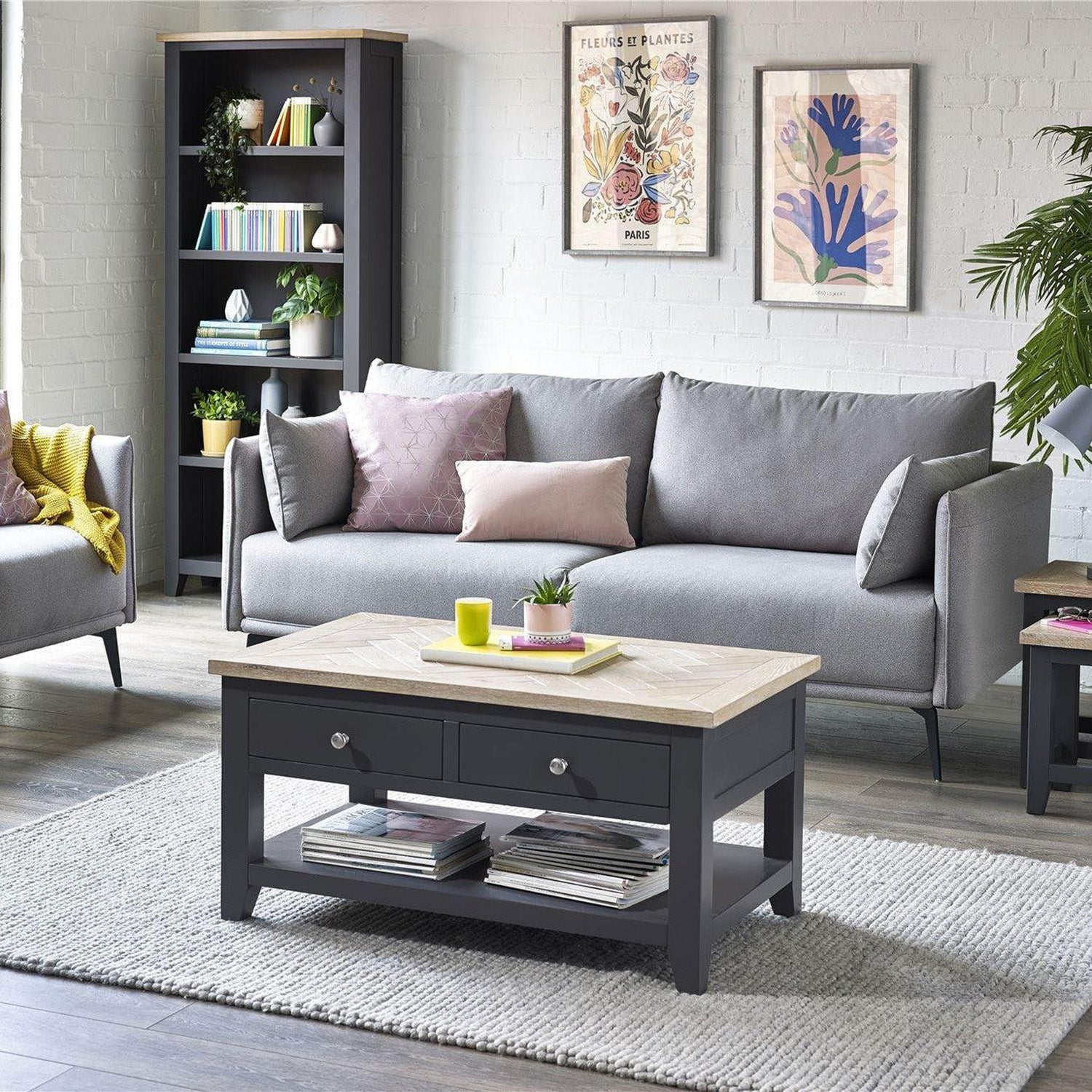 Bee Bookcase Grey Oak