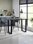 Britta Bar Table Dark Oak & Metal