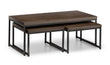 Britta Nesting Coffee Tables Dark Oak & Metal