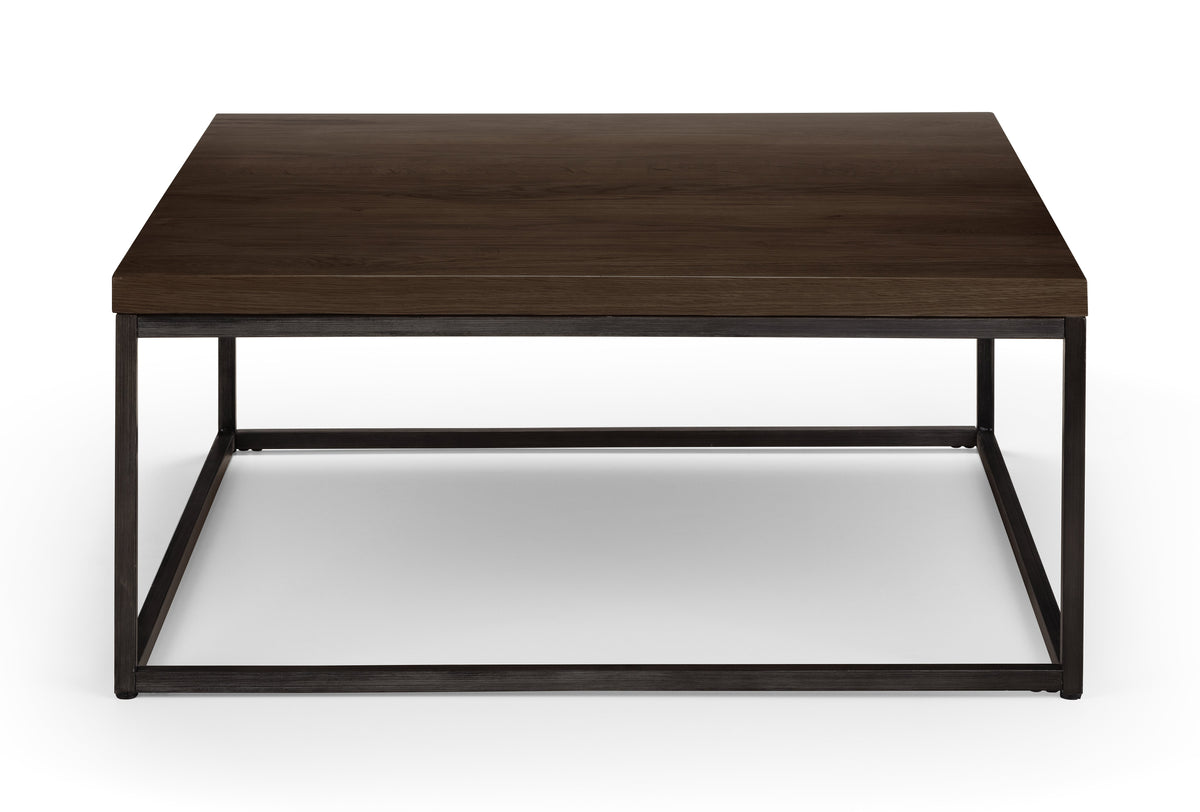 Britta Square Coffee Table Dark Oak & Metal