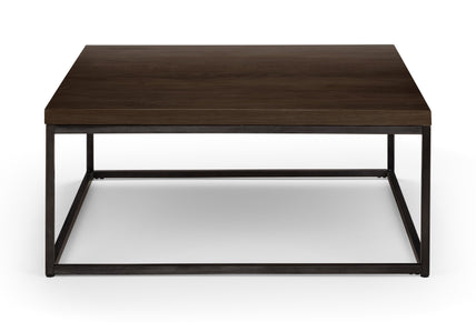 Britta Square Coffee Table Dark Oak & Metal