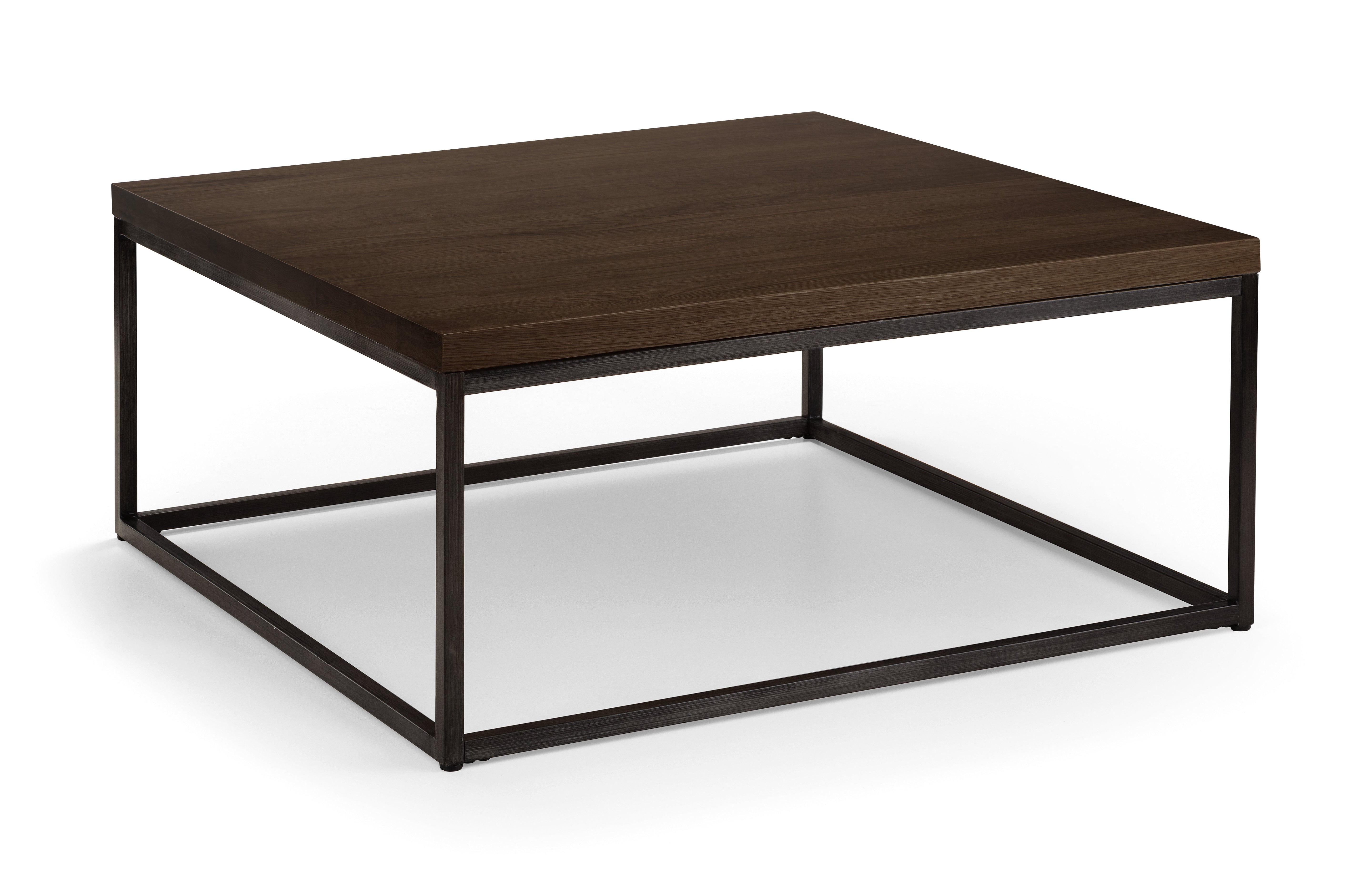 Britta Square Coffee Table Dark Oak & Metal