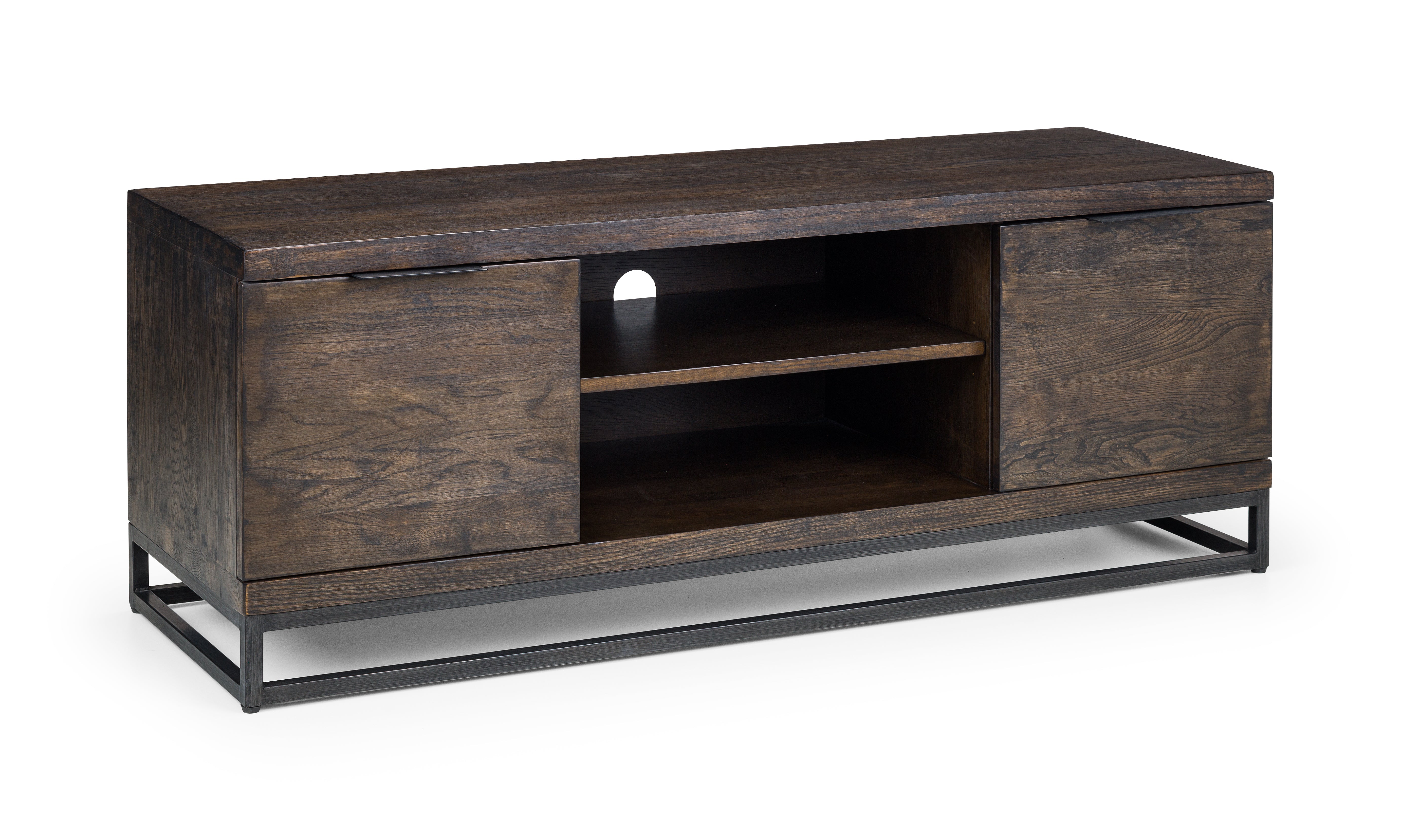 Britta Tv Unit Dark Oak & Metal
