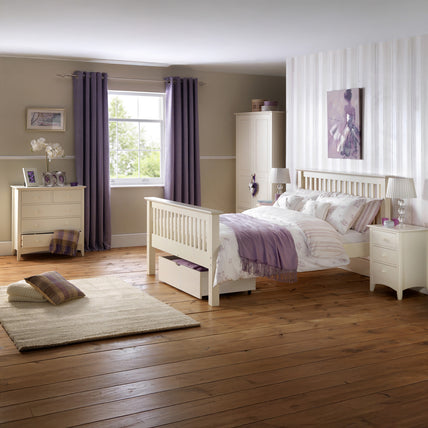 Cabana 7 Drawer Narrow Chest Stone White