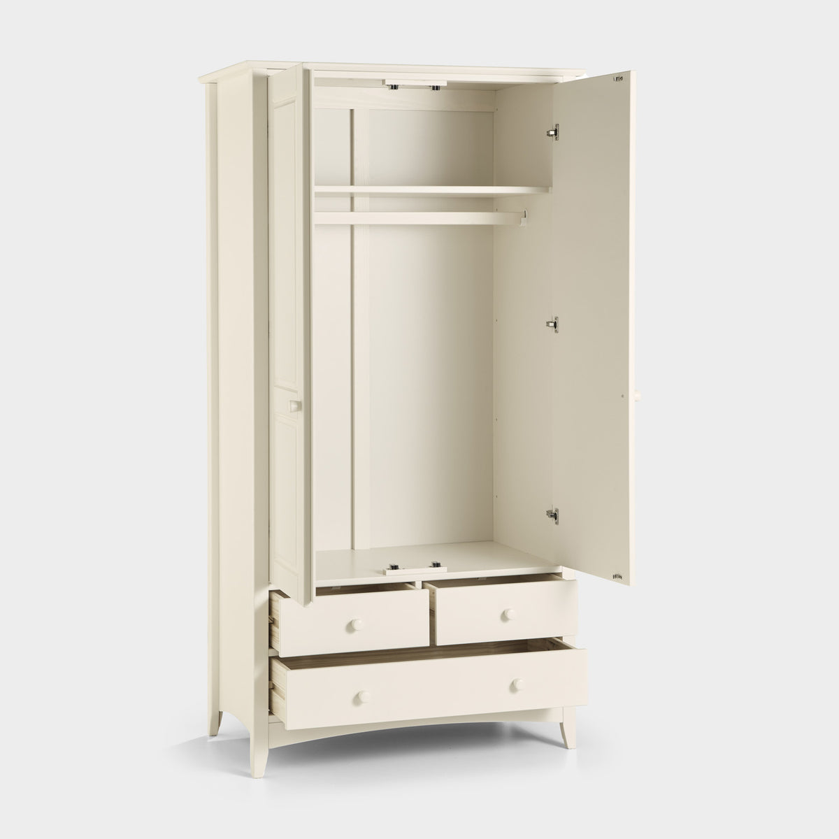 Cabana Combination Wardrobe Stone White