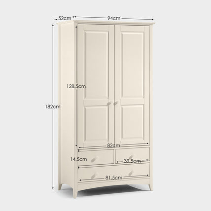 Cabana Combination Wardrobe Stone White