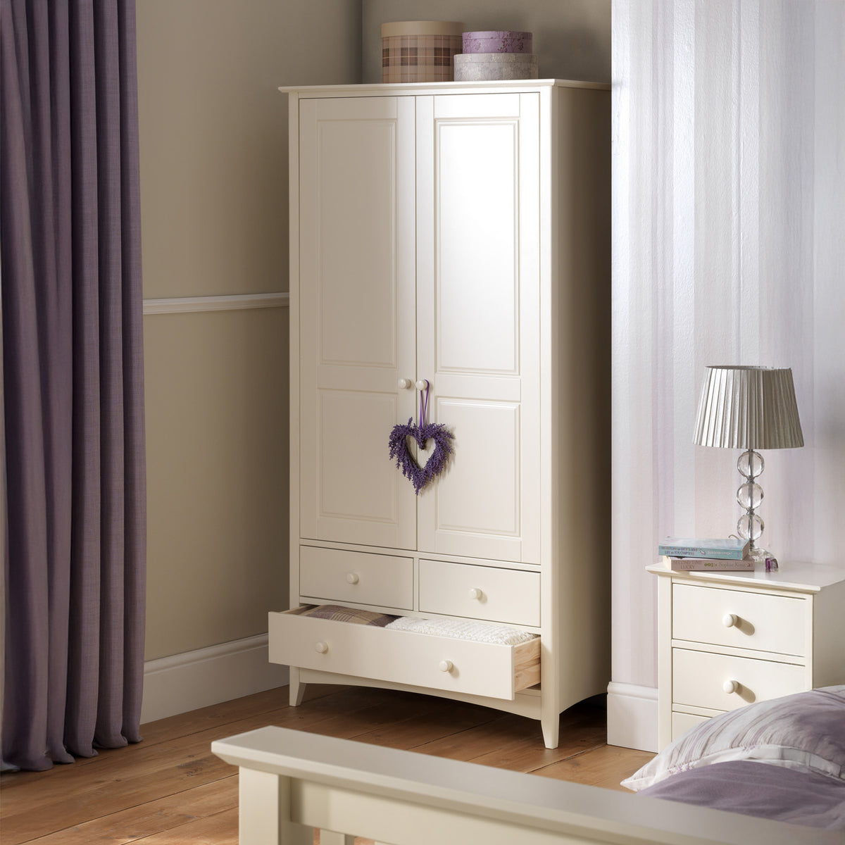 Cabana Combination Wardrobe Stone White