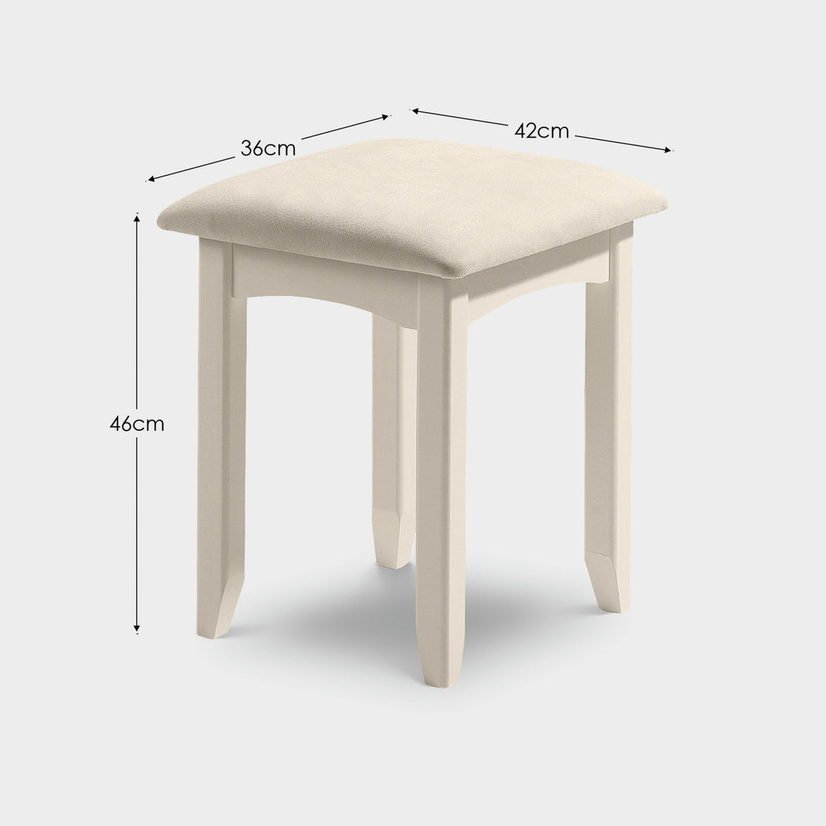 Cabana Dressing Table Stool Stone White