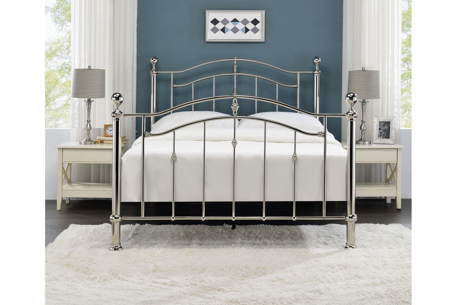 Callisto Bed Frame Double Chrome