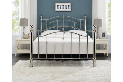 Callisto Bed Frame King Chrome