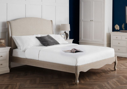 Camille Bed Frame Double Beige