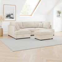 Carnaby Sofa Boucle Beige U Shape Corner