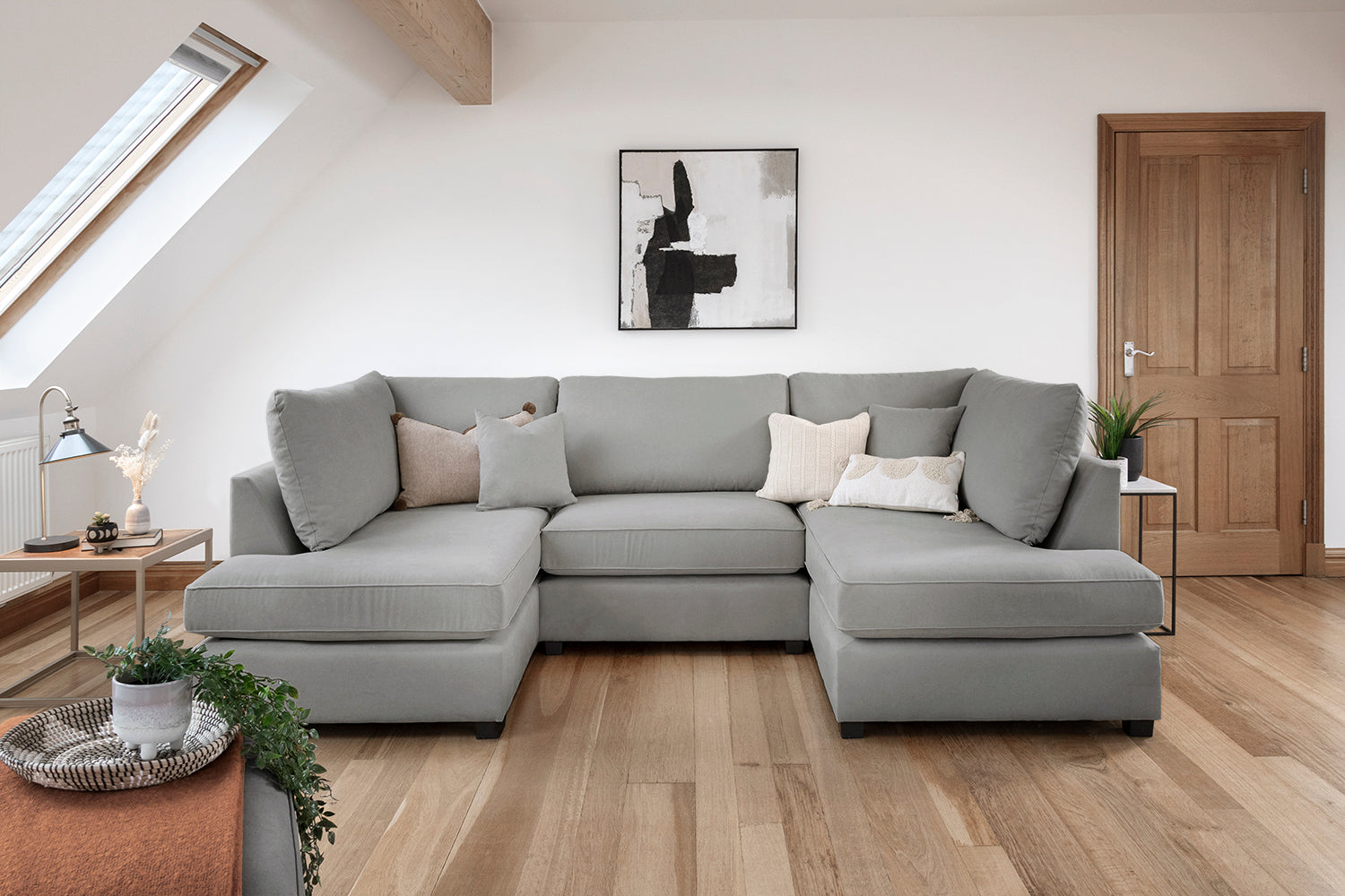 Carnaby Sofa Grey U Shape Corner