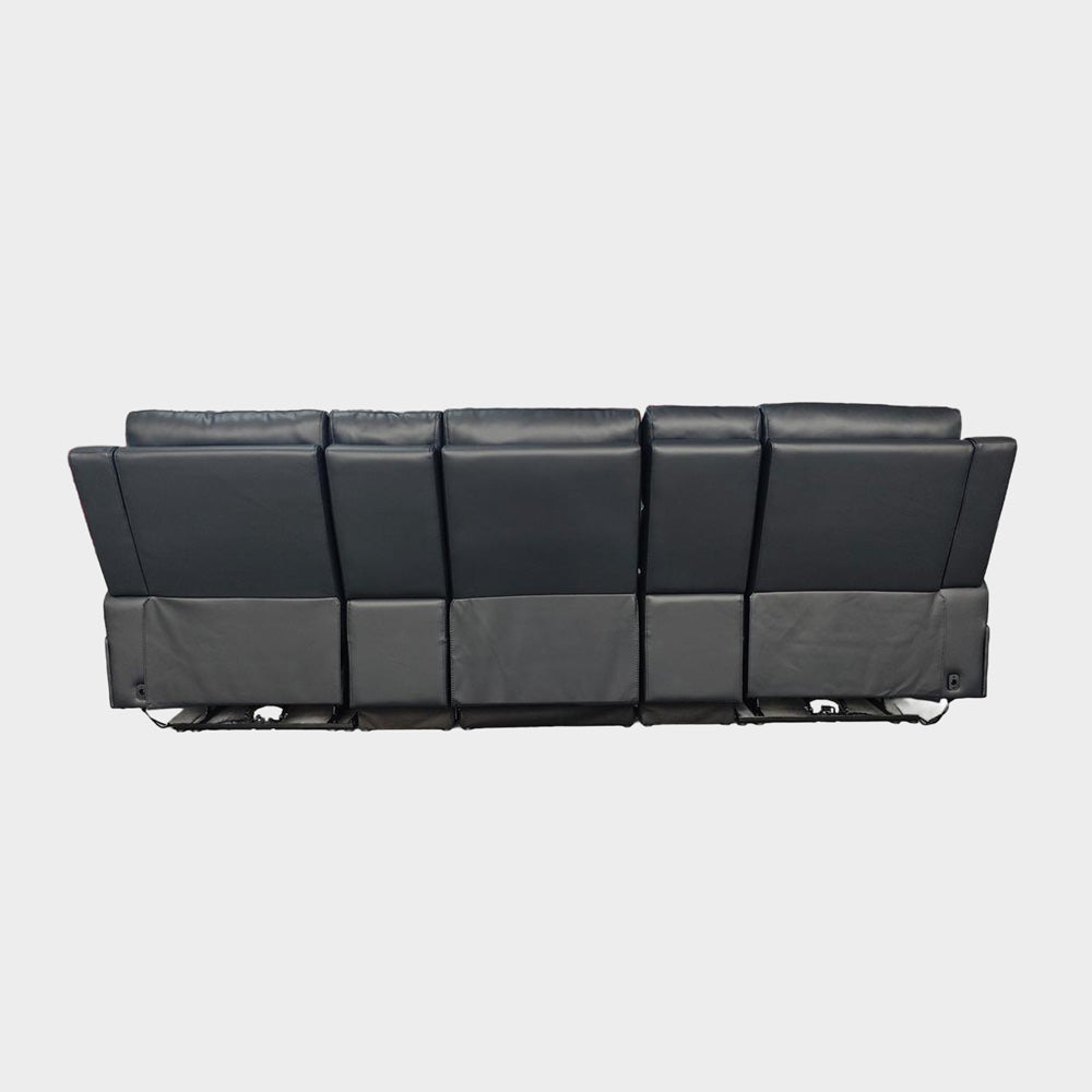Cedar Electric Recliner Cinema Sofa 3 Seater Black