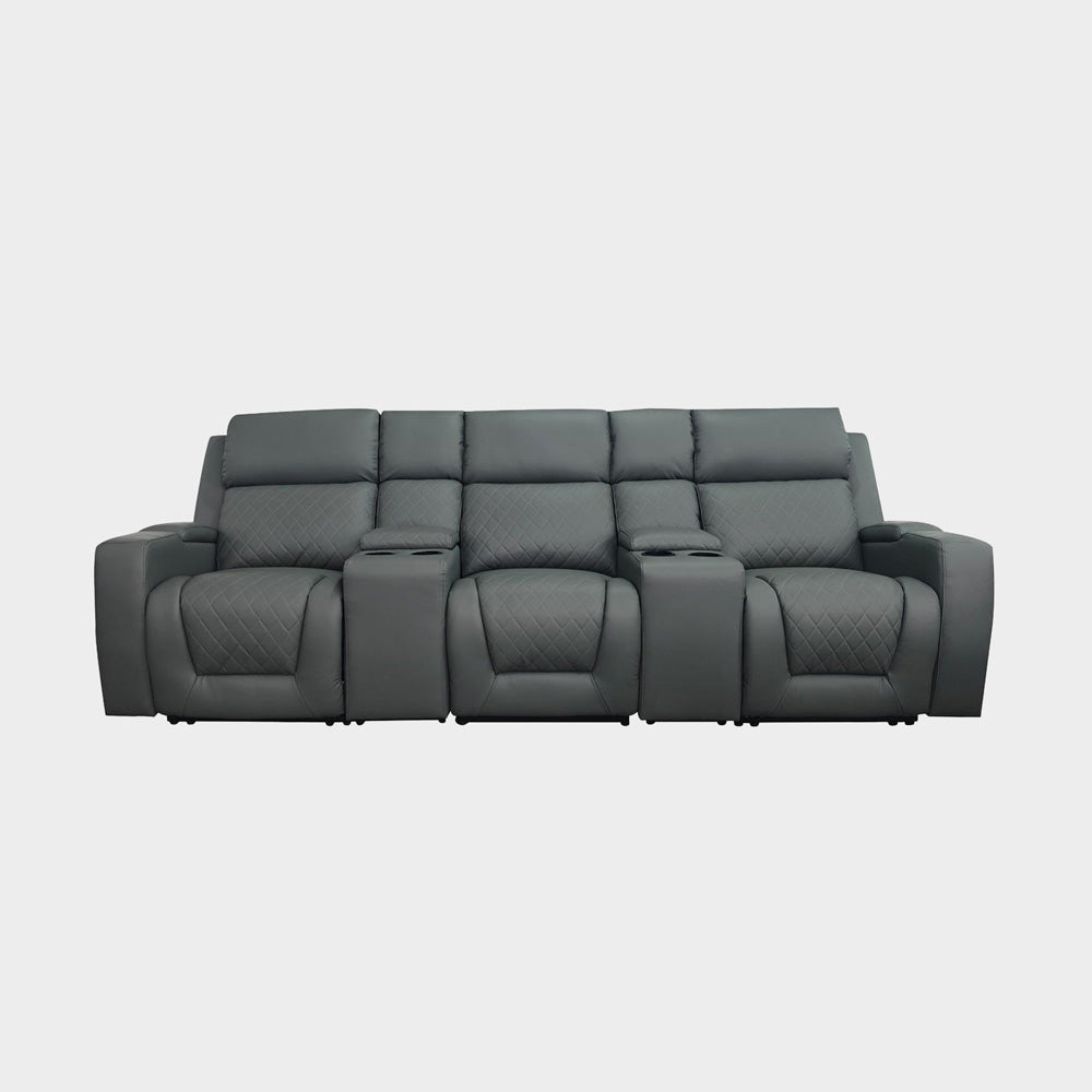 Cedar Electric Recliner Cinema Sofa 3 Seater Grey