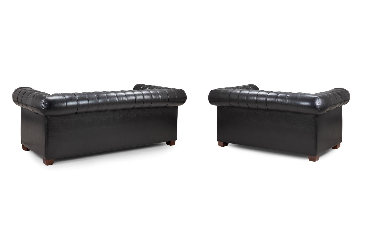 Chesterfield Sofa Black 3+2 Set