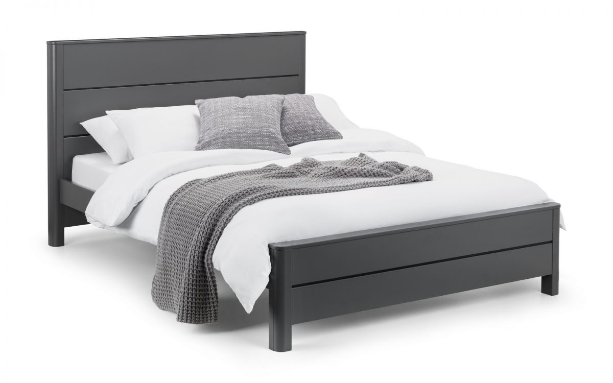 Chloe Bed Frame Double Storm Grey/Black