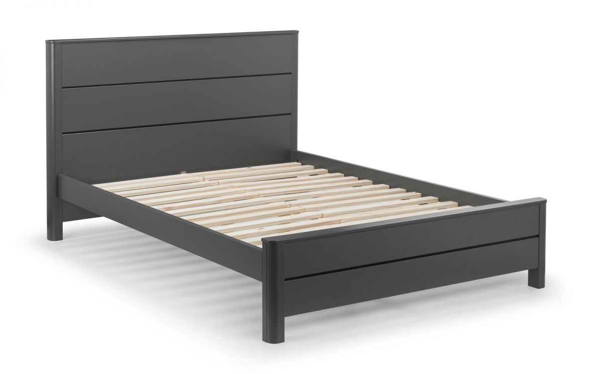 Chloe Bed Frame Double Storm Grey/Black