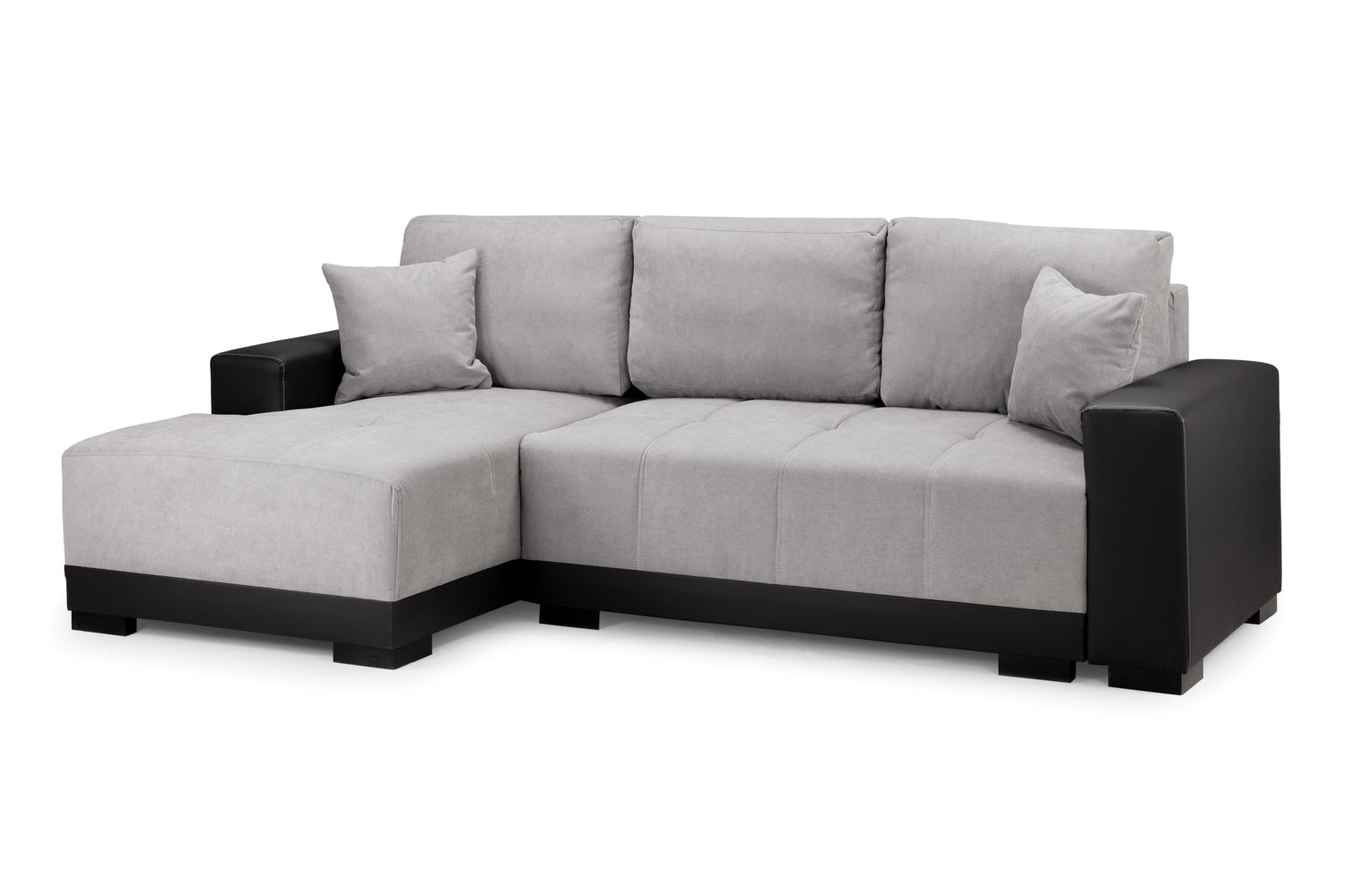 Cimiano Sofa Bed Black/Grey Left Hand Facing Corner