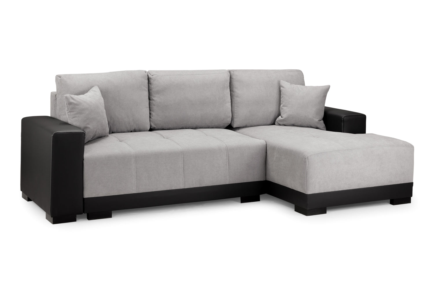 Cimiano Sofa Bed Black/Grey Right Hand Facing Corner