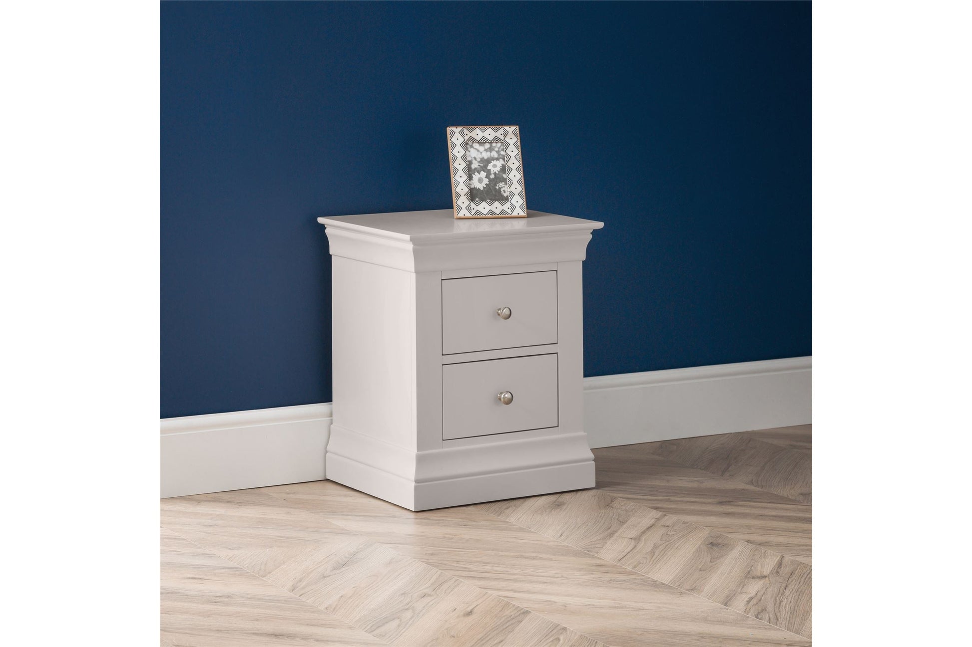 Clove Bedside Grey 2 Drawer