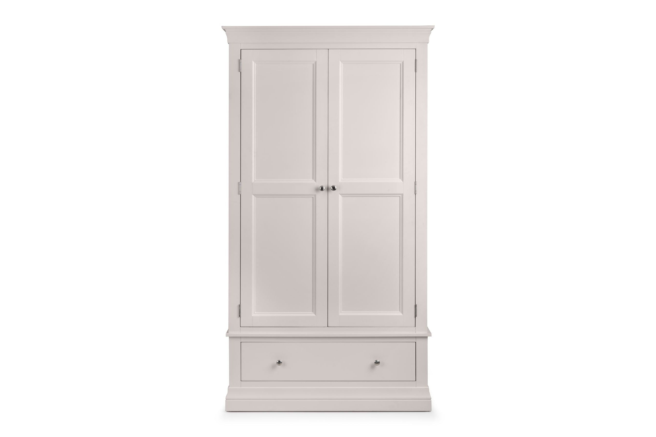 Clove Wardrobe Grey 2 Door 1 Drawer