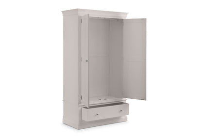 Clove Wardrobe Grey 2 Door 1 Drawer