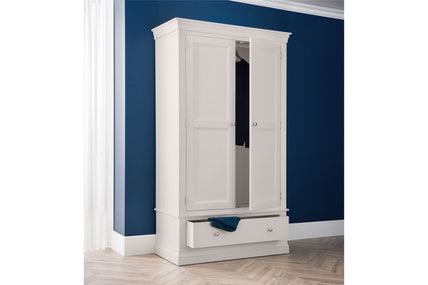 Clove Wardrobe Grey 2 Door 1 Drawer