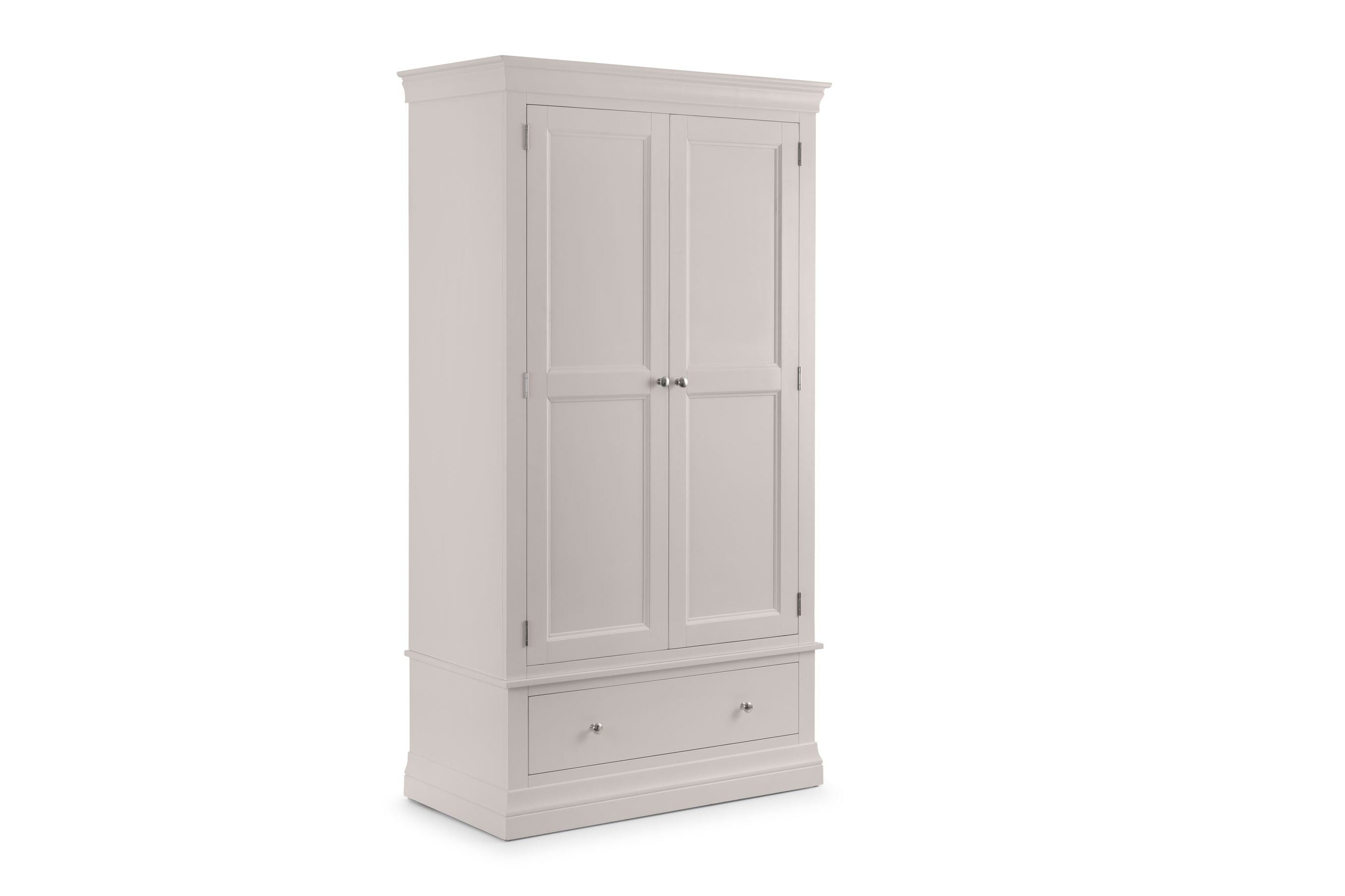 Clove Wardrobe Grey 2 Door 1 Drawer