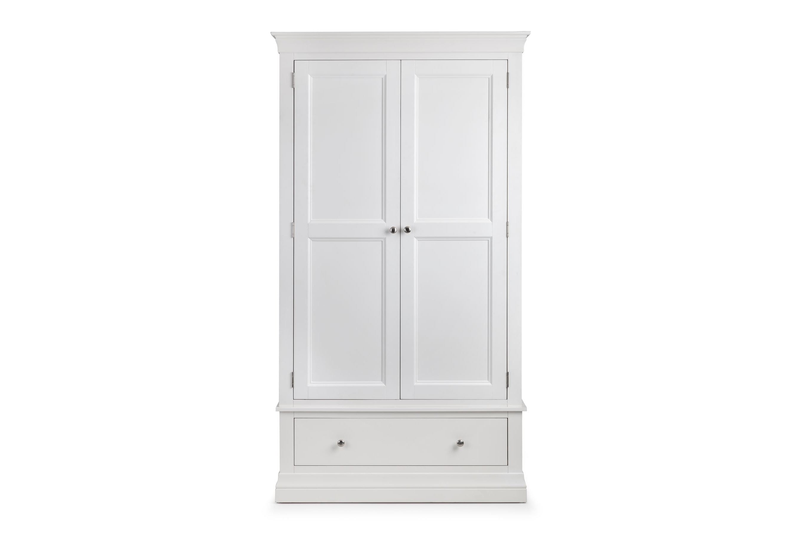 Clove Wardrobe White 2 Door 1 Drawer