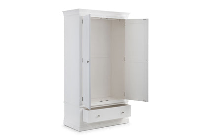 Clove Wardrobe White 2 Door 1 Drawer