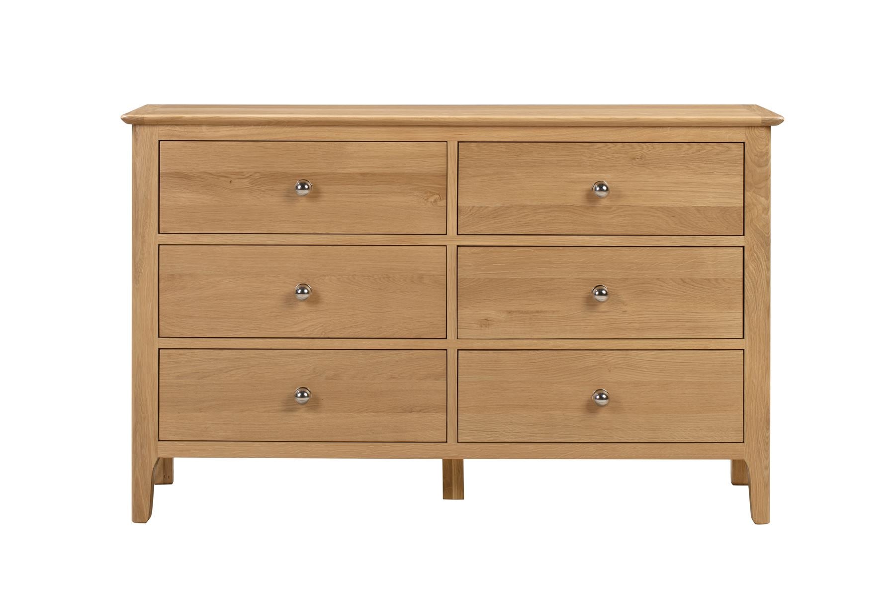 Cole Chest Oak 6 Drawer Wide