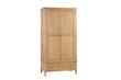 Cole Wardrobe Oak 2 Door 1 Drawer