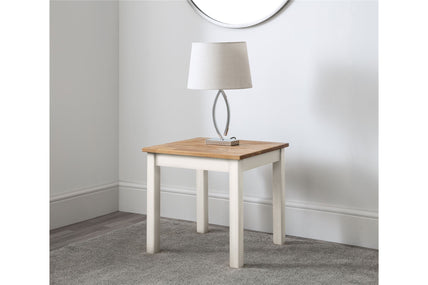 Connie Lamp Table Ivory/Oak