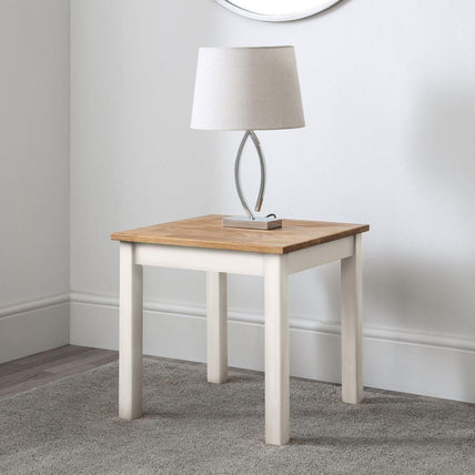 Connie Lamp Table Ivory/Oak