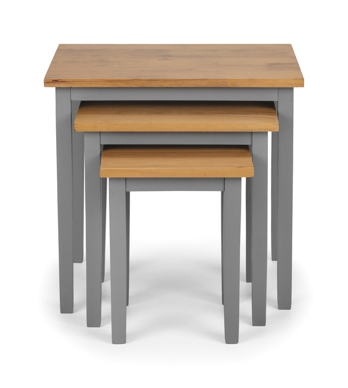Coral Nesting Side Tables Grey & Oak