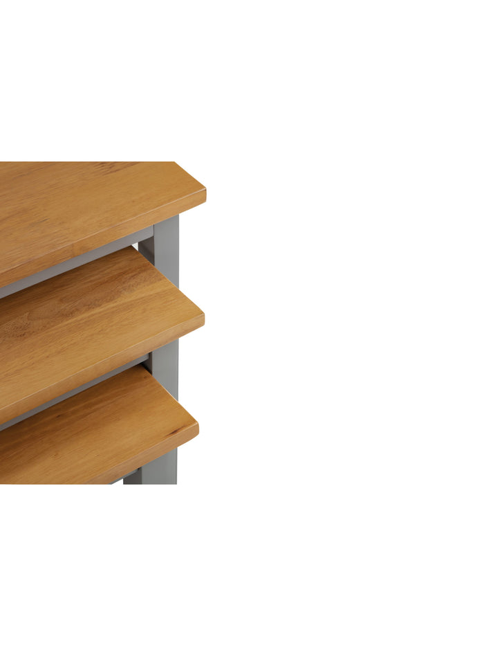 Coral Nesting Side Tables Grey & Oak