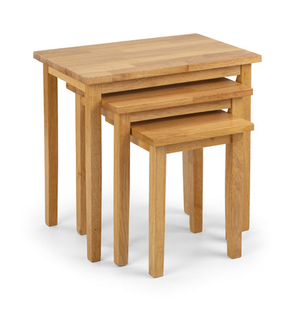 Coral Nesting Side Tables Light Oak