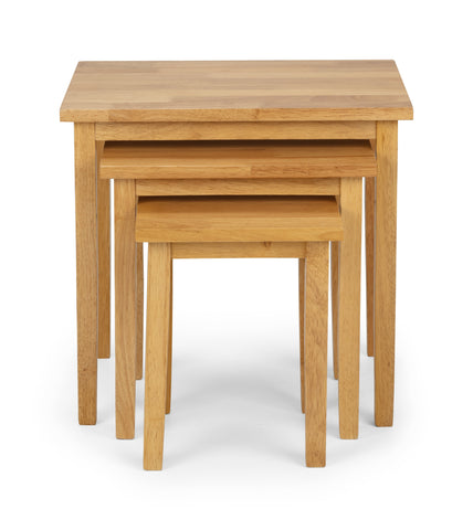 Coral Nesting Side Tables Light Oak
