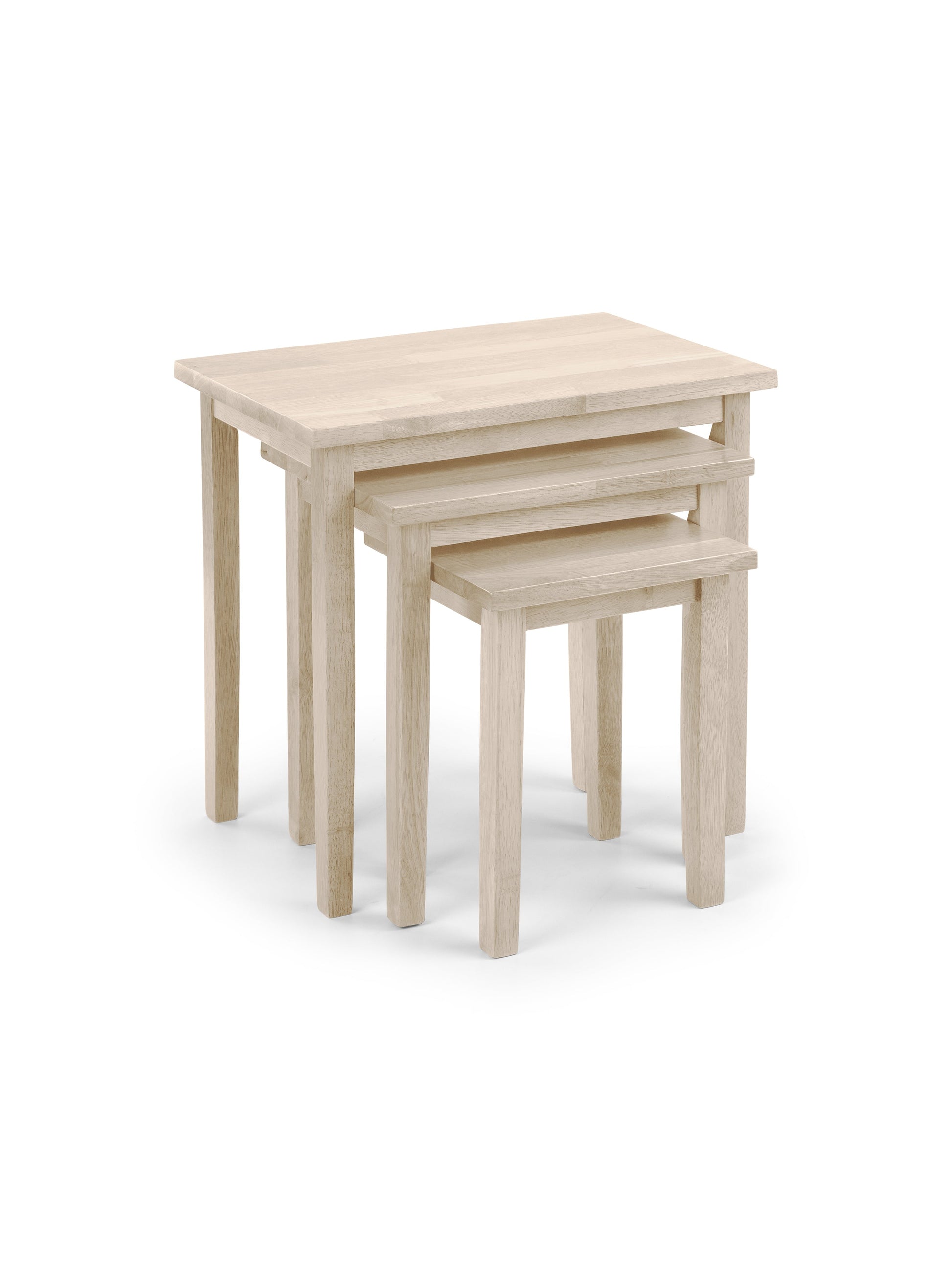 Coral Nesting Side Tables White Wash