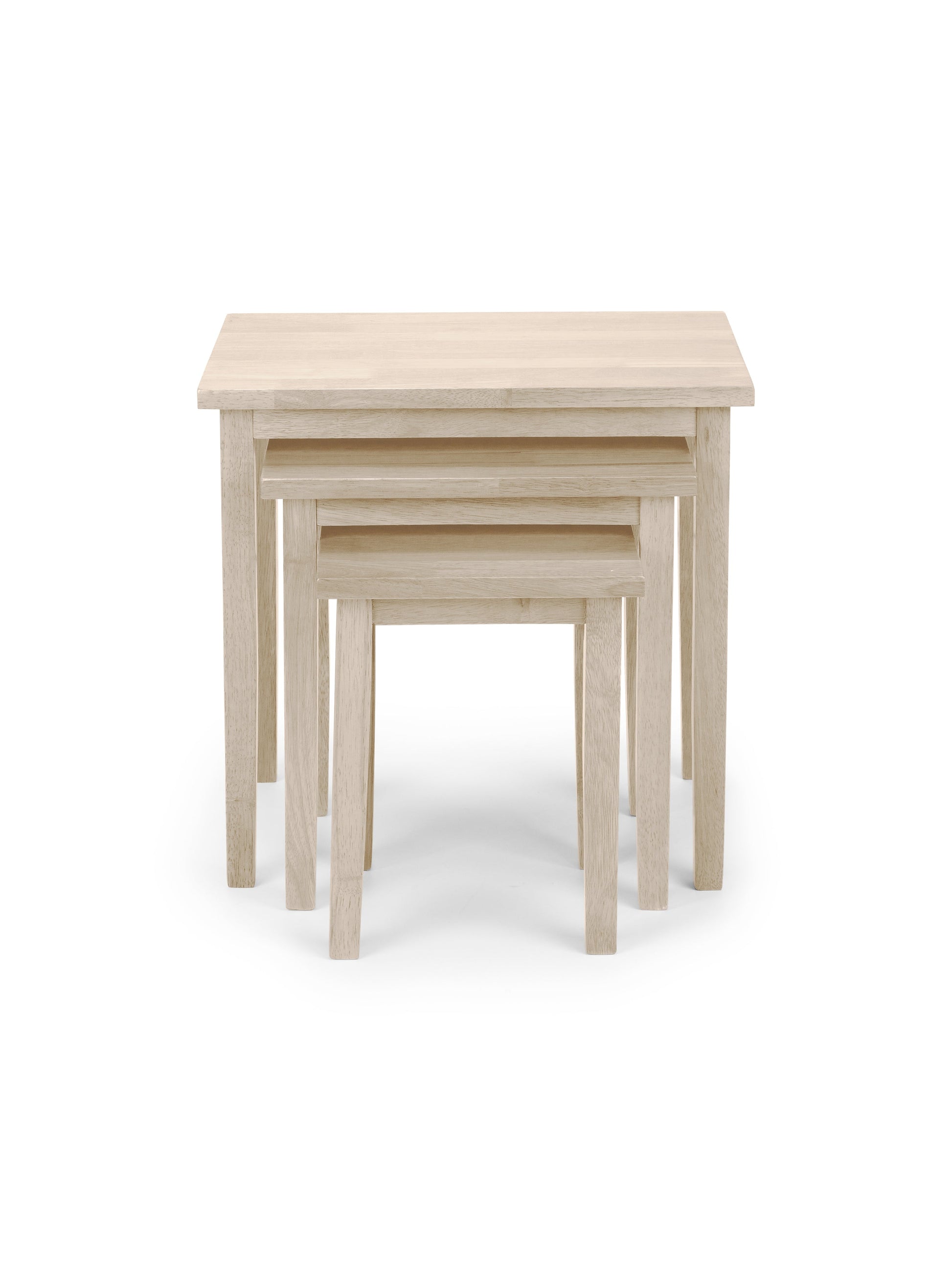 Coral Nesting Side Tables White Wash