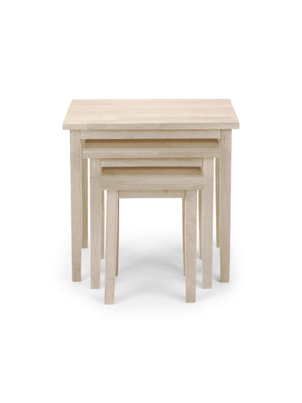 Coral Nesting Side Tables White Wash