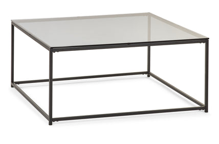 Cypress Square Coffee Table Smoked Glass/Black