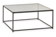 Cypress Square Coffee Table Smoked Glass/Black