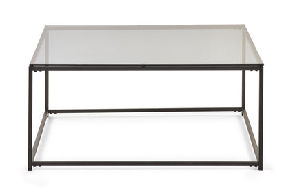 Cypress Square Coffee Table Smoked Glass/Black