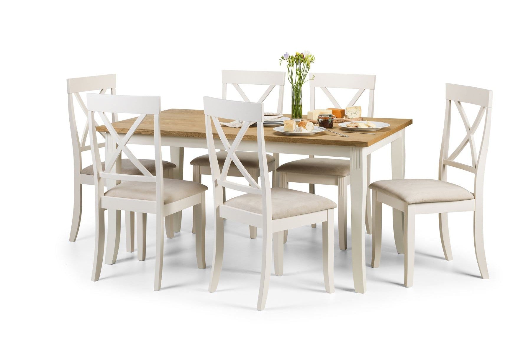 Dara Dining Table Ivory/Oak