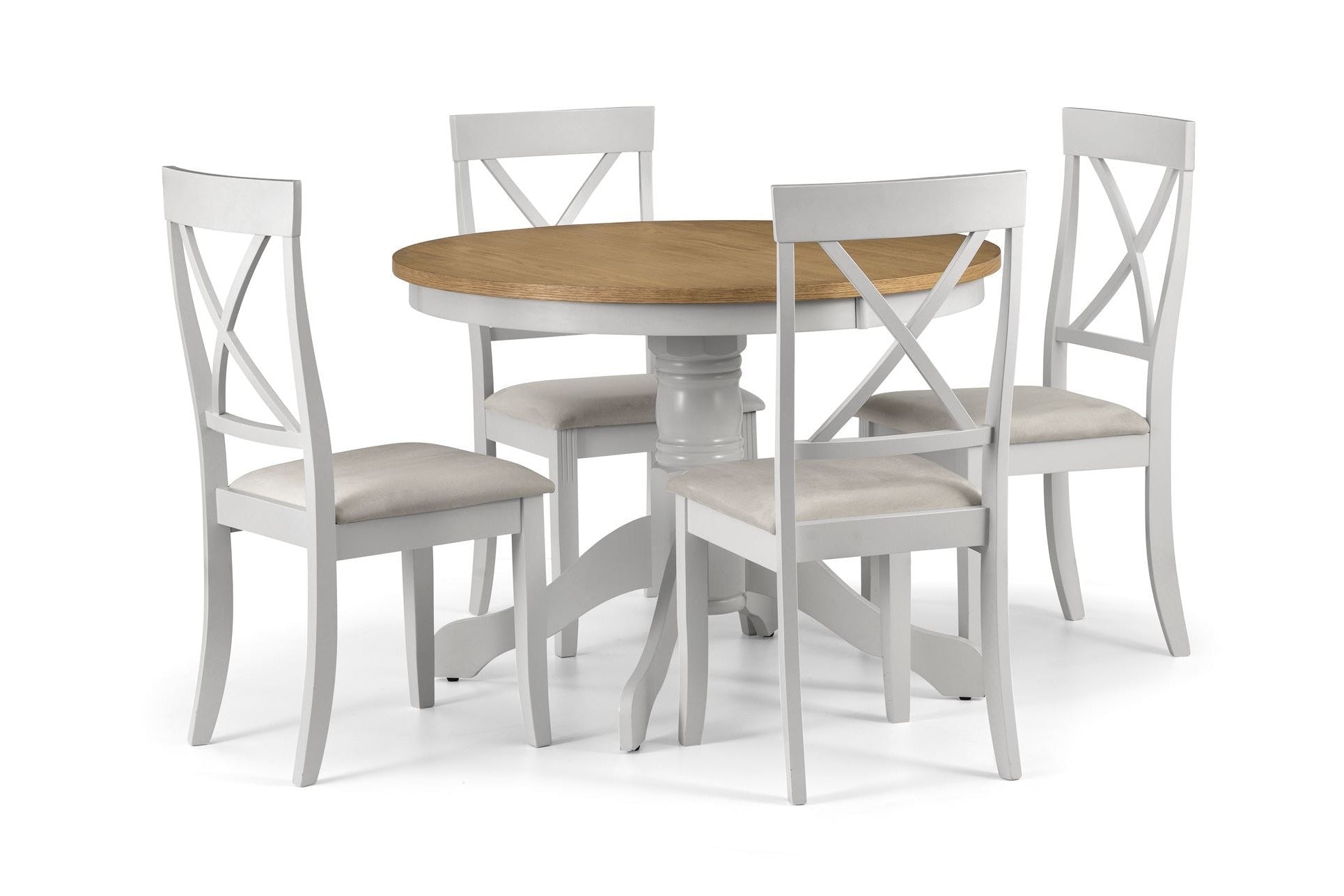 Dara Round Dining Table Grey/Oak